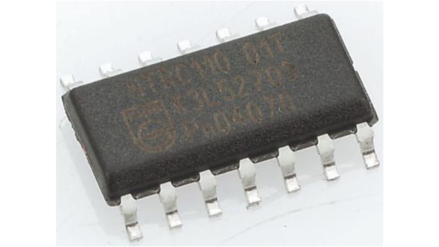 Amplificador operacional TS924IDT Corriente alta, 3 V, 5 V 4MHZ SOIC, 14 pines, Entrada / salida Rail-to-Rail