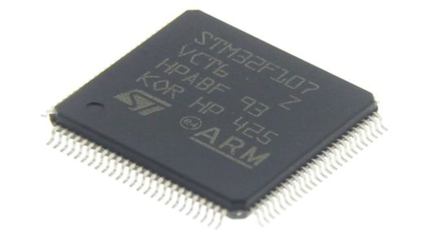 STMicroelectronics, 32bit ARM Cortex M3, STM32F1 Microcontroller, 72MHz, 256 kB Flash, 100-Pin LQFP
