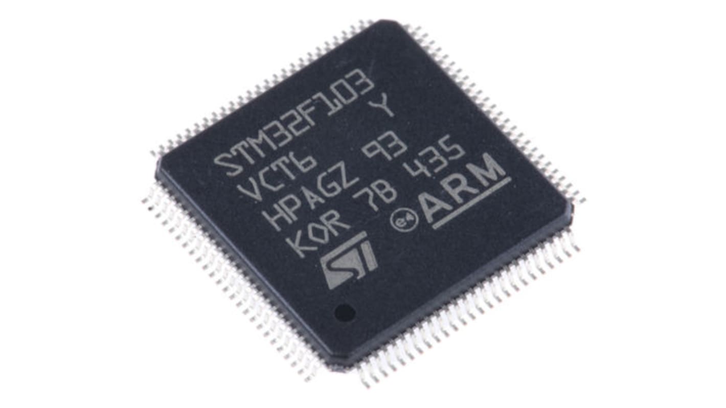 STMicroelectronics STM32F1 マイコン, ARM Cortex M3コア, 72MHz, 256 kB, フラッシュ, 100-Pin LQFP
