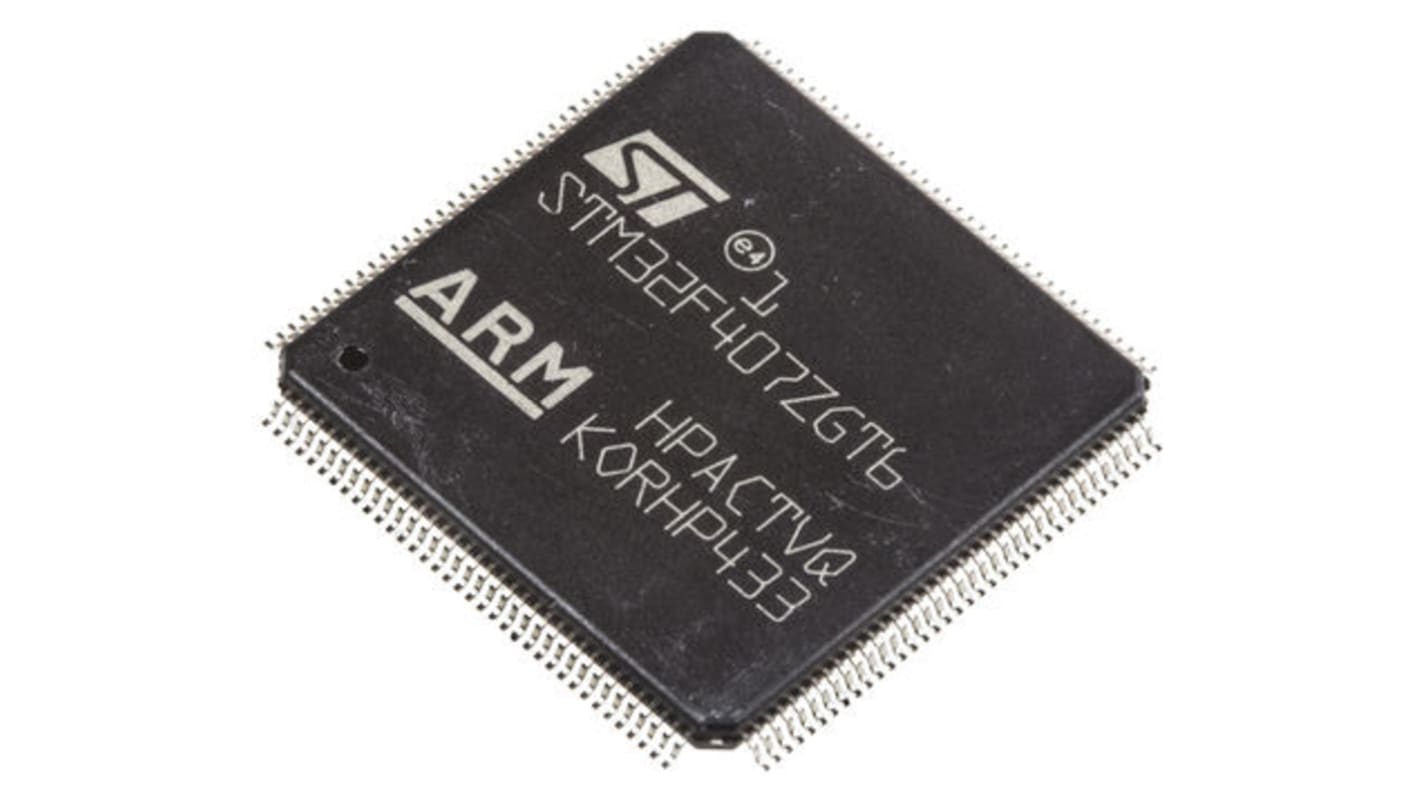 STMicroelectronics STM32F4 マイコン, ARM Cortex M4コア, 168MHz, 1.024 MB, フラッシュ, 144-Pin LQFP