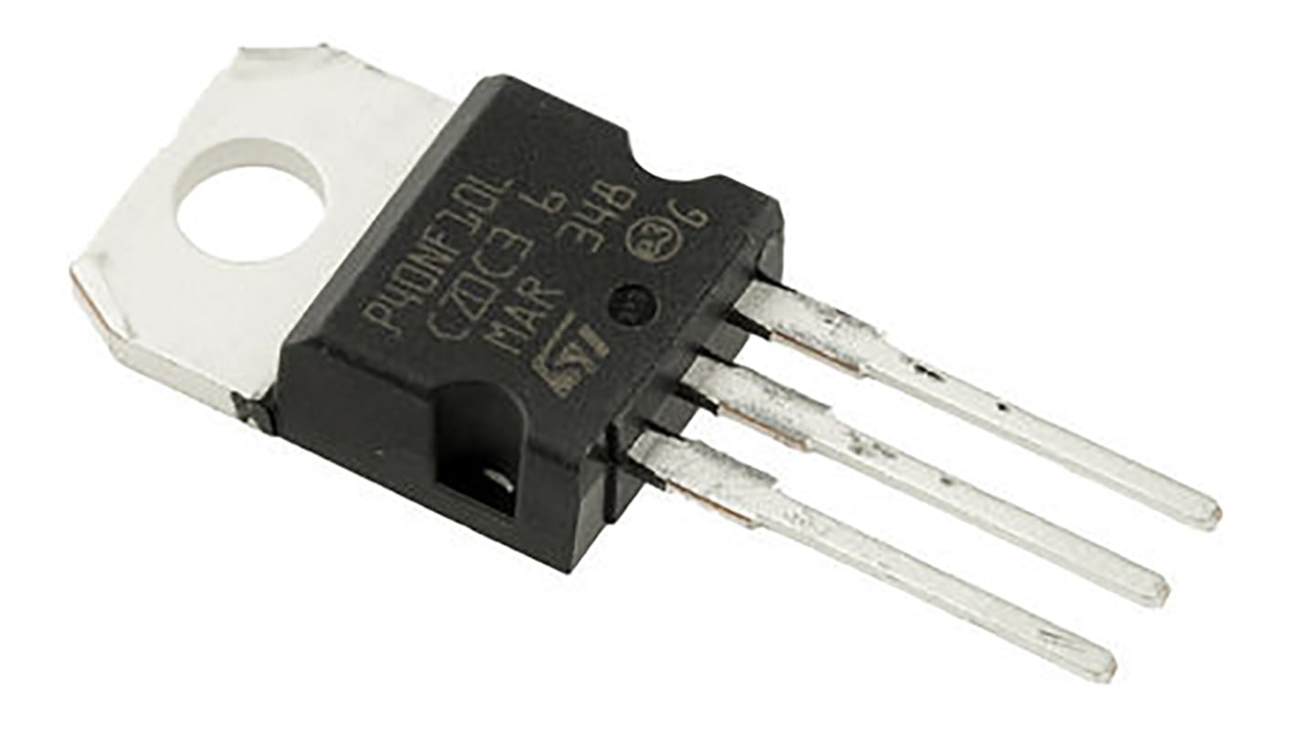 MOSFET STMicroelectronics, canale N, 33 mΩ, 40 A, TO-220, Su foro