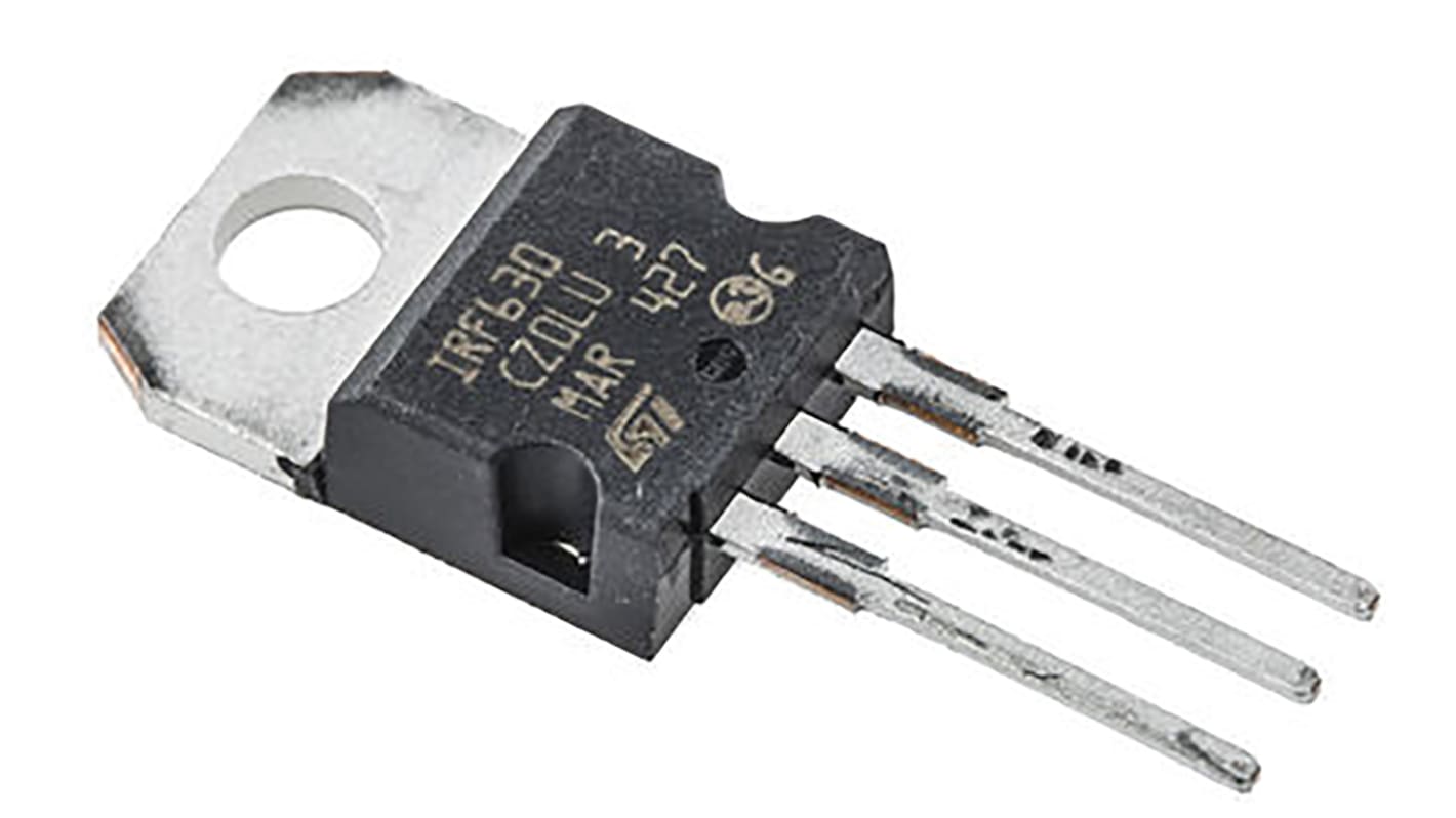 STMicroelectronics STripFET N-Channel MOSFET, 9 A, 200 V, 3-Pin TO-220 IRF630