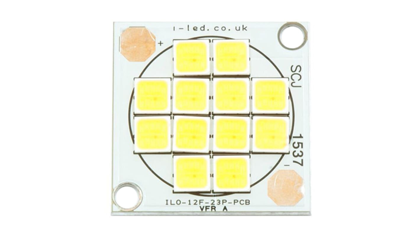 Intelligent LED Solutions SCOB LED, 23mm光源直径, 白光4000K, 80CRI, 28 x 28 x 1.4mm, DURIS S 8系列