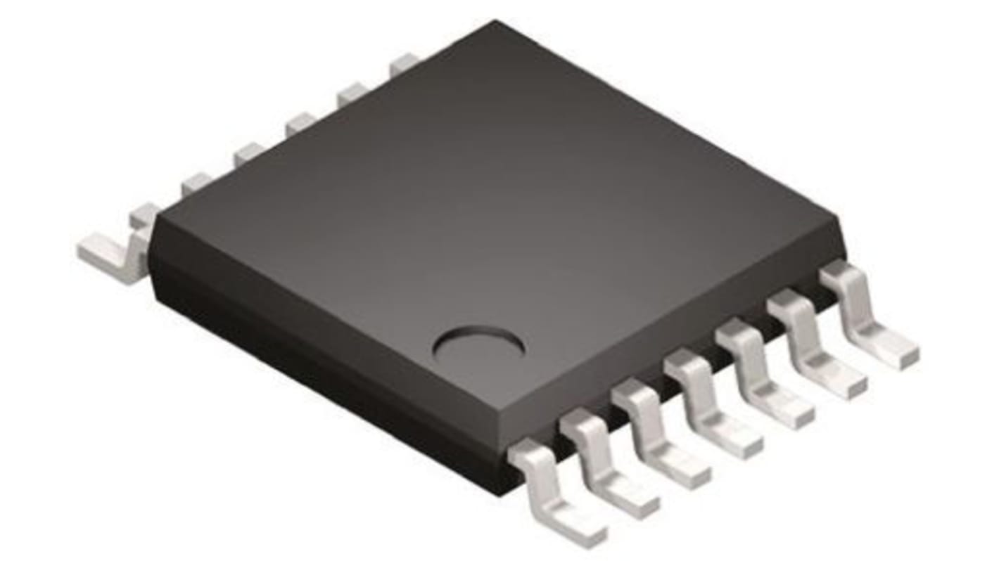 TSV714IPT STMicroelectronics, Op Amp, RRIO, 120kHz 10 kHz, 1.5 → 5.5 V, 14-Pin TSSOP