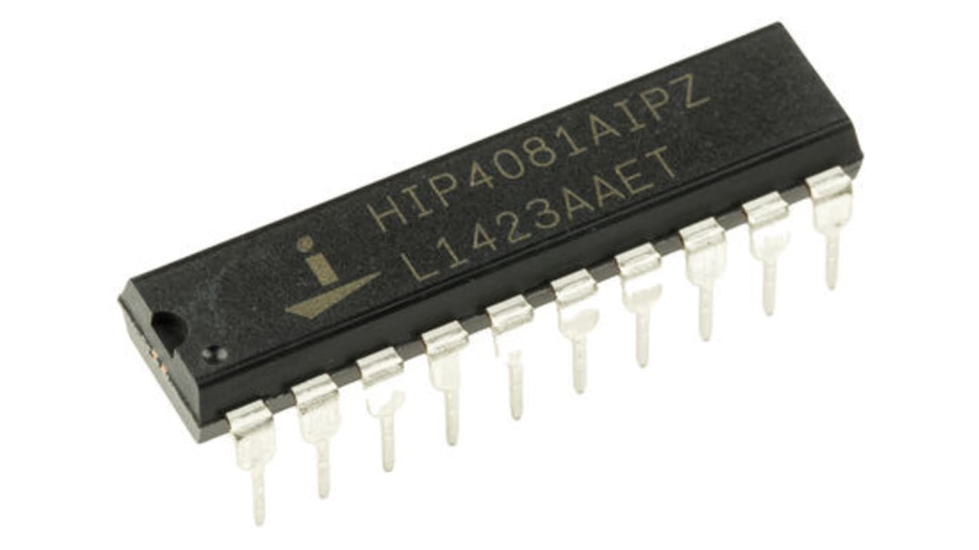 Renesas Electronics HIP4080AIPZ, MOSFET gate-driver, CMOS, TTL, 2,5 A, 15V, 20 Ben, PDIP