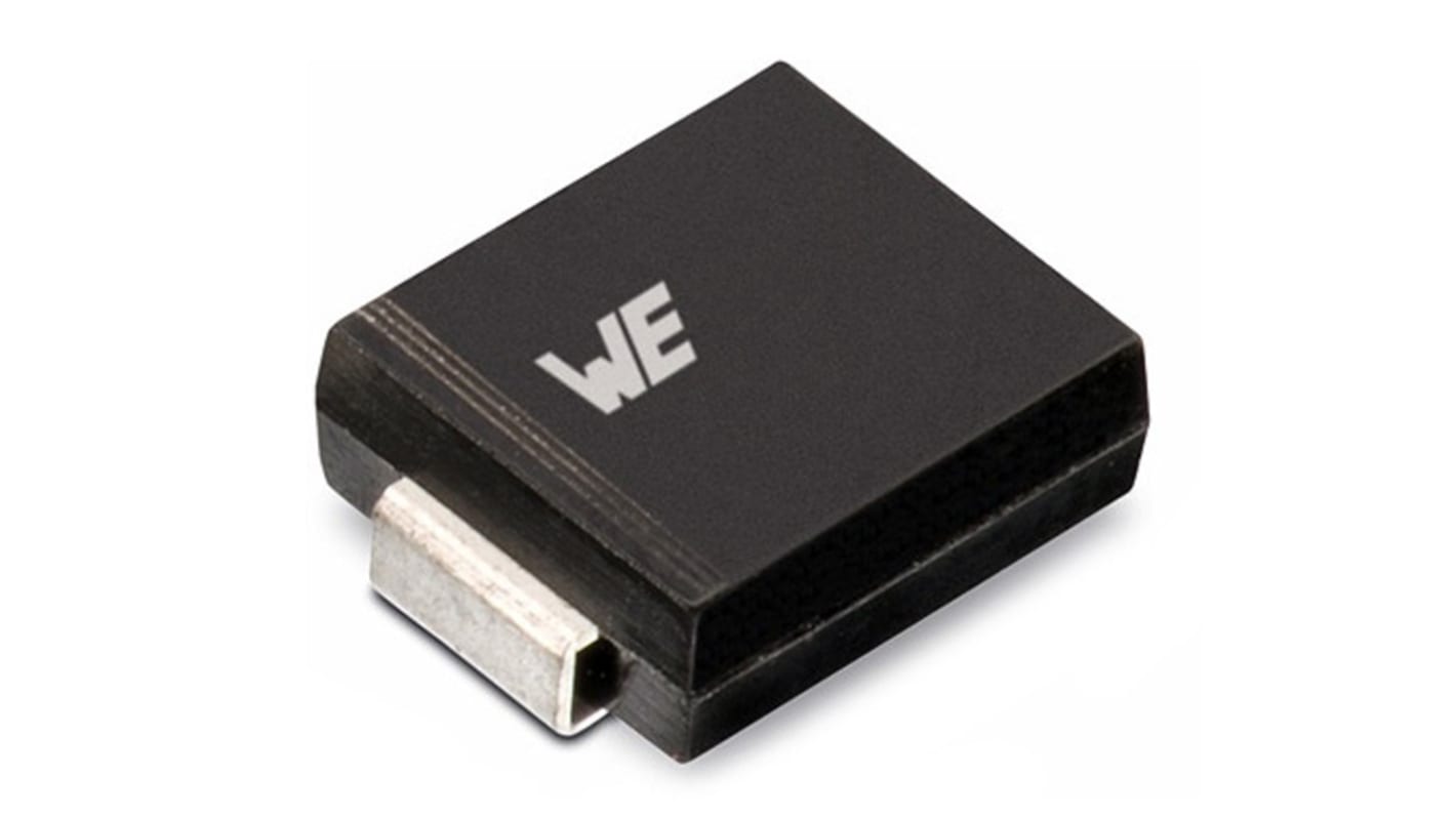 Wurth Elektronik TVS-Diode Uni-Directional Einfach 13.6V 9.36V min., 2-Pin, SMD DO-214AB (SMC)