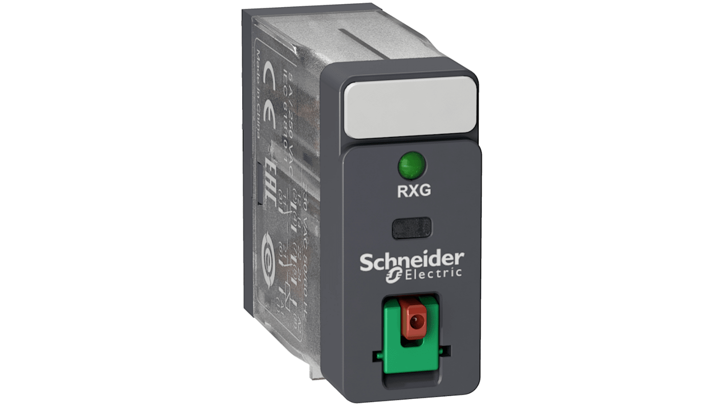 Schneider Electric Harmony Relay RXG 48V ac Spule 2-poliger Wechsler Steckrelais 1100Ω 820mW Monostabiles Relais