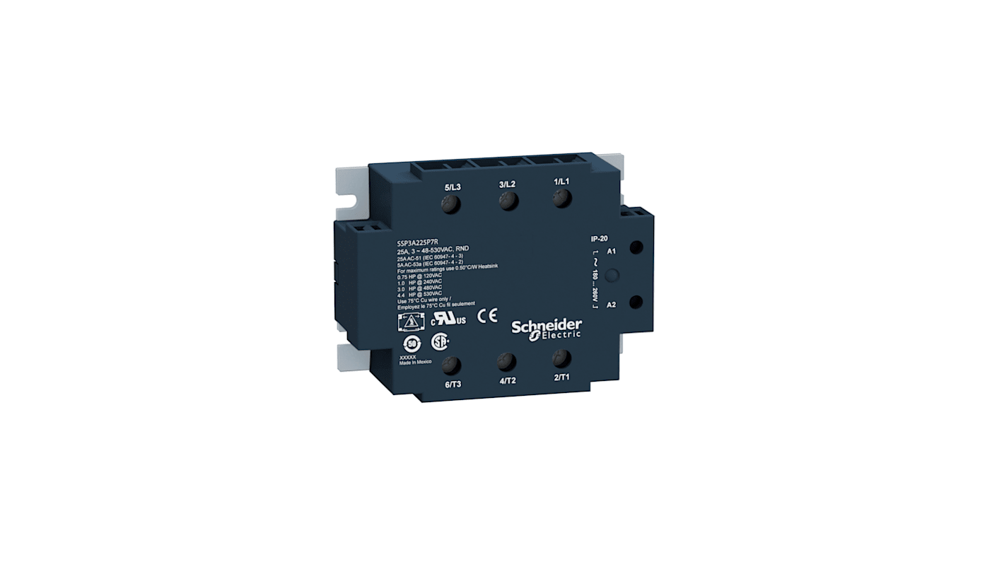 Schneider Electric Harmony Relay Series Solid State Relay, 50 A Load, Panel Mount, 530 V ac Load, 32 V dc Control