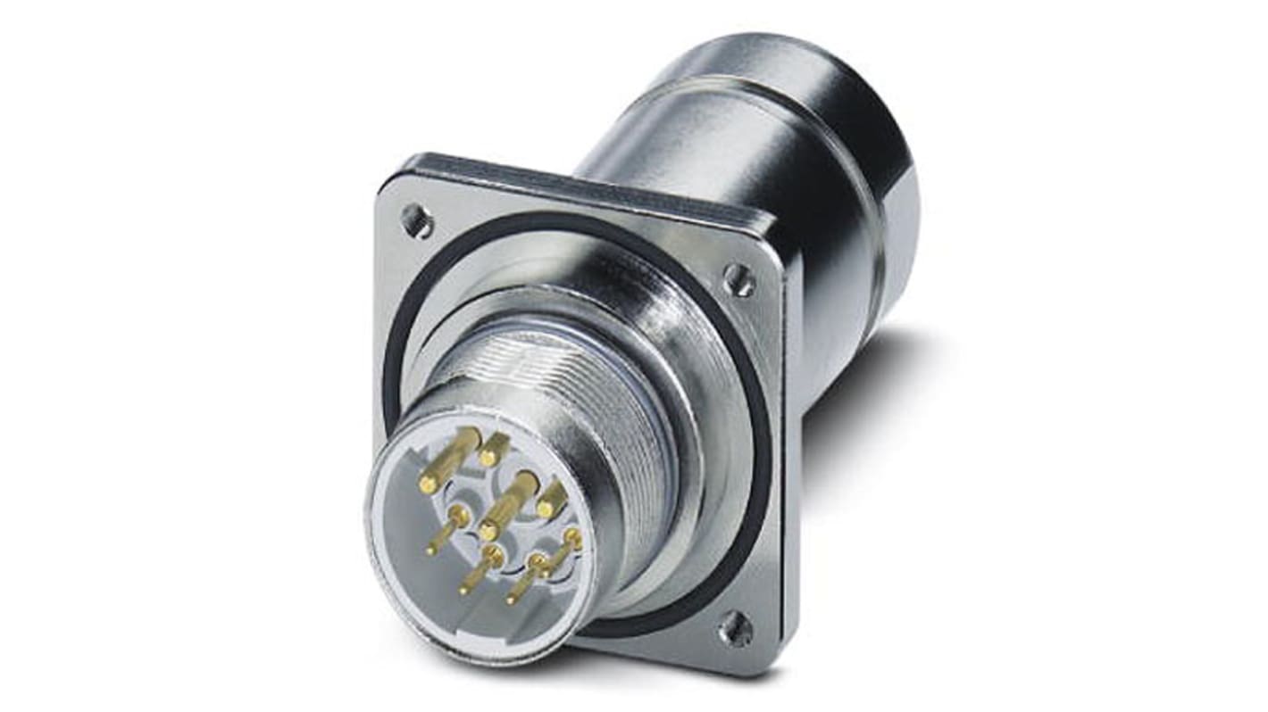 Phoenix Contact Circular Connector, 4 + 3 + PE Contacts, Panel Mount, M23 Connector, Plug, Male, IP67, SF Series