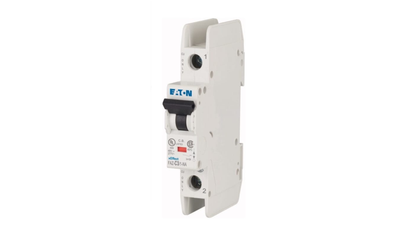 Interruttore magnetotermico Eaton, 1P 3A 10 kA, Tipo C
