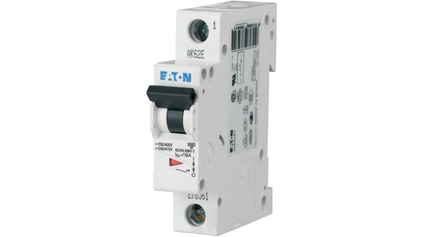 Eaton MCB Leitungsschutzschalter Typ B, 2-polig 4A 240 → 415V, Abschaltvermögen 10 kA xEffect