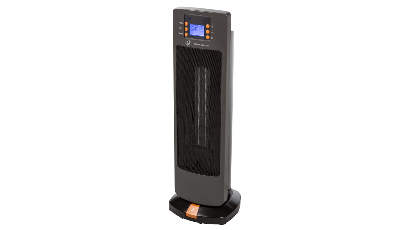 Soler&Palau 670102 - TOWER 2000 PTC 2kW Fan Heater, Floor Mounted, Type C - European Plug