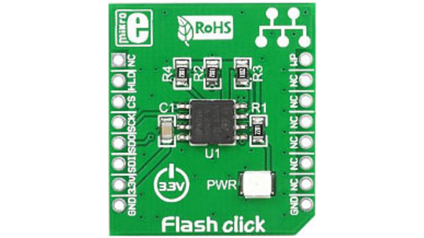 MikroElektronika MIKROE-1199, Flash Click Serial Flash Add On Board for mikroBUS