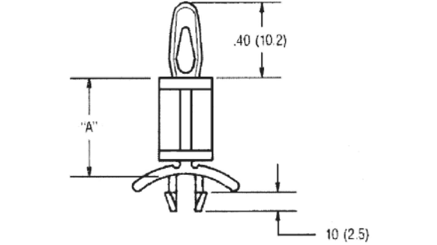 CBS-3-01, 4.8mm High Nylon PCB Support Pillar for 4mm PCB Hole, 14.3mm Base