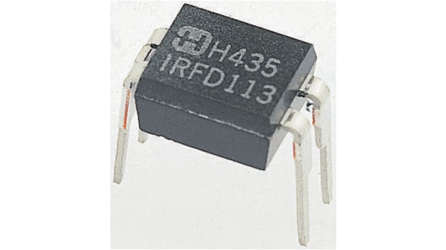 P-Channel MOSFET, 1.1 A, 60 V, 4-Pin HVMDIP Vishay IRFD9014PBF