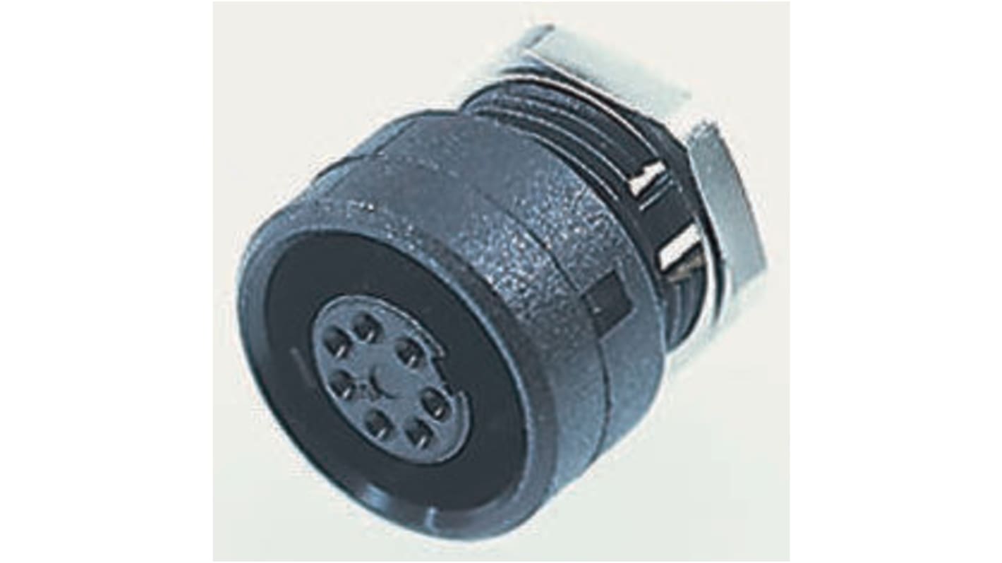 binder Circular Connector, 3 Contacts, Panel Mount, Subminiature Connector, Socket, Female, IP40, 710 Series