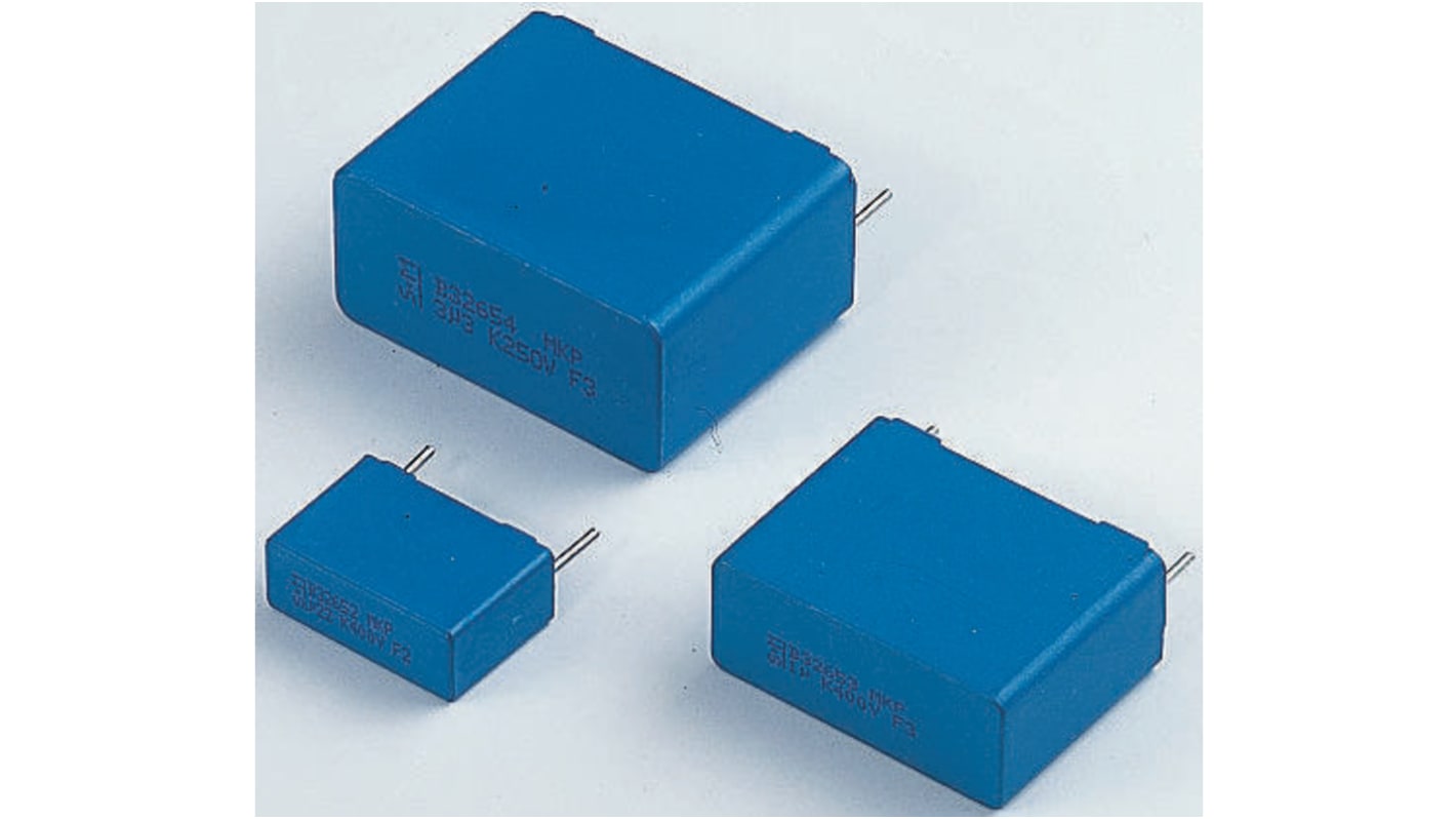 EPCOS B32654 Polypropylene Film Capacitor, 2 kV dc, 700 V ac, ±10%, 68nF, Through Hole