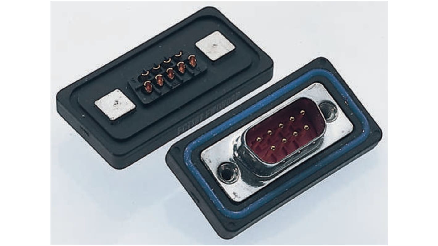 FCT from Molex DB25针防水D-Sub母座, 直向, 面板安装, 焊接端接, 5.0A, FWD系列