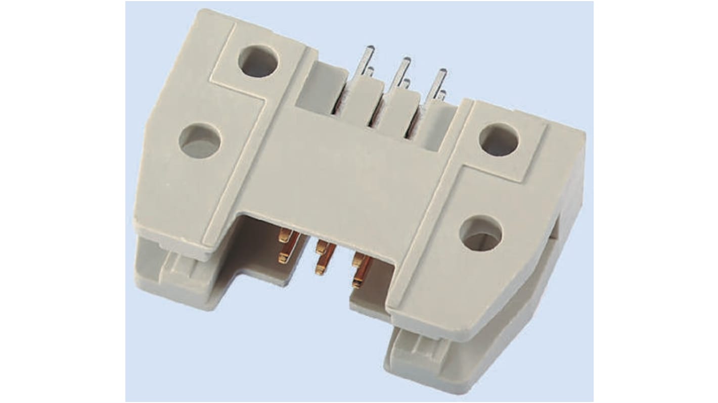 TE Connectivity IDC-Steckverbinder Buchse 90° gewinkelt, 10-polig / 2-reihig, Raster 2.54mm, Kabelmontage