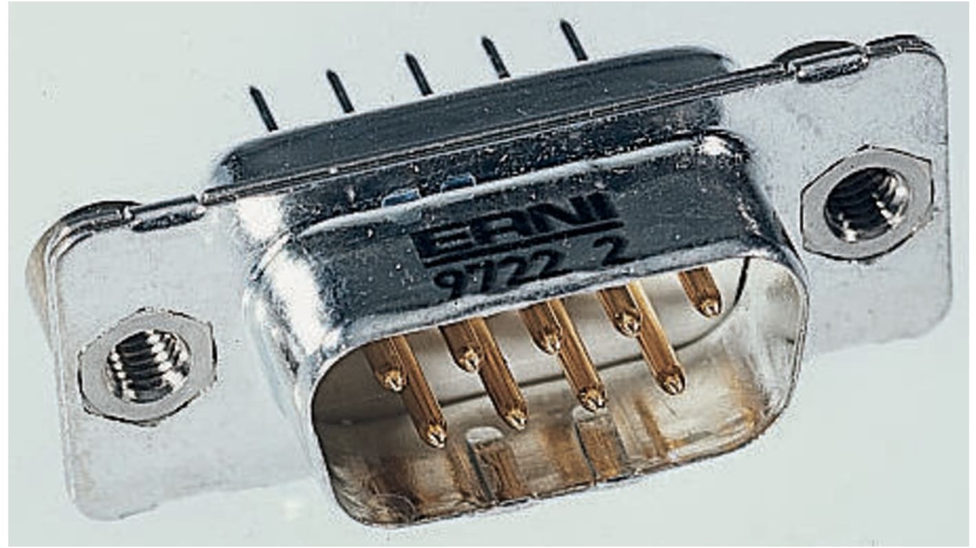 Conector D-sub Provertha, Serie TMC, paso 2.84mm, Recto, Montaje en orificio pasante, Macho, Terminación Soldador, 1,25