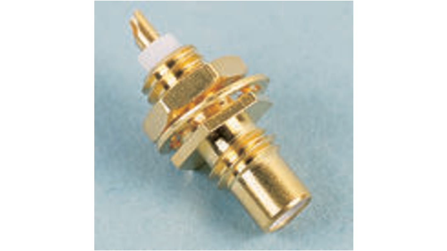 Radiall, Jack Through Hole SMC Connector, 50Ω, Solder Termination, Right Angle Body