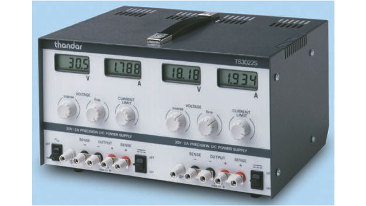 Thurlby Thandar Instruments Bench Power Supply, 0 → 30V, 2A, 2-Output, 120W