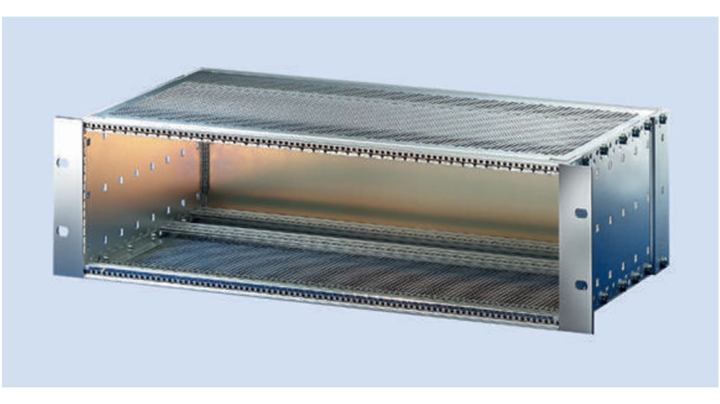 nVent SCHROFF 3U工控机箱, 235mm深, 水平节距84HP, 铝制, 天然色, EuropacPRO系列