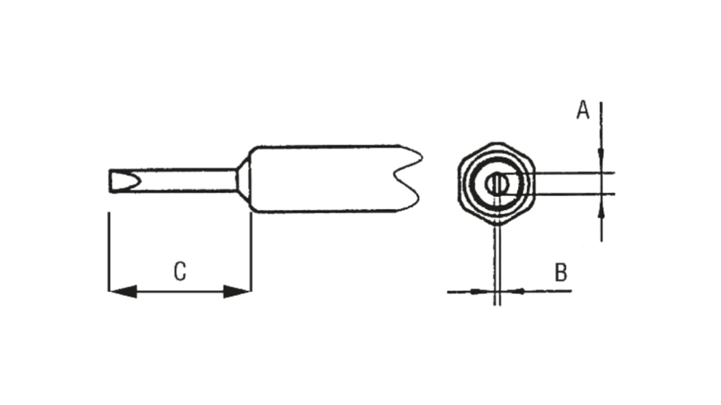 Weller NT6 1.6 mm Screwdriver Soldering Iron Tip for use with WMP, WMPT