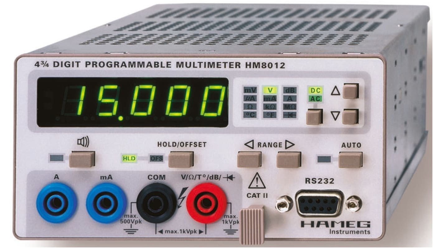 Rohde & Schwarz HM8012 Bench Digital Multimeter, 10A ac Max, 10A dc Max, 600V ac Max