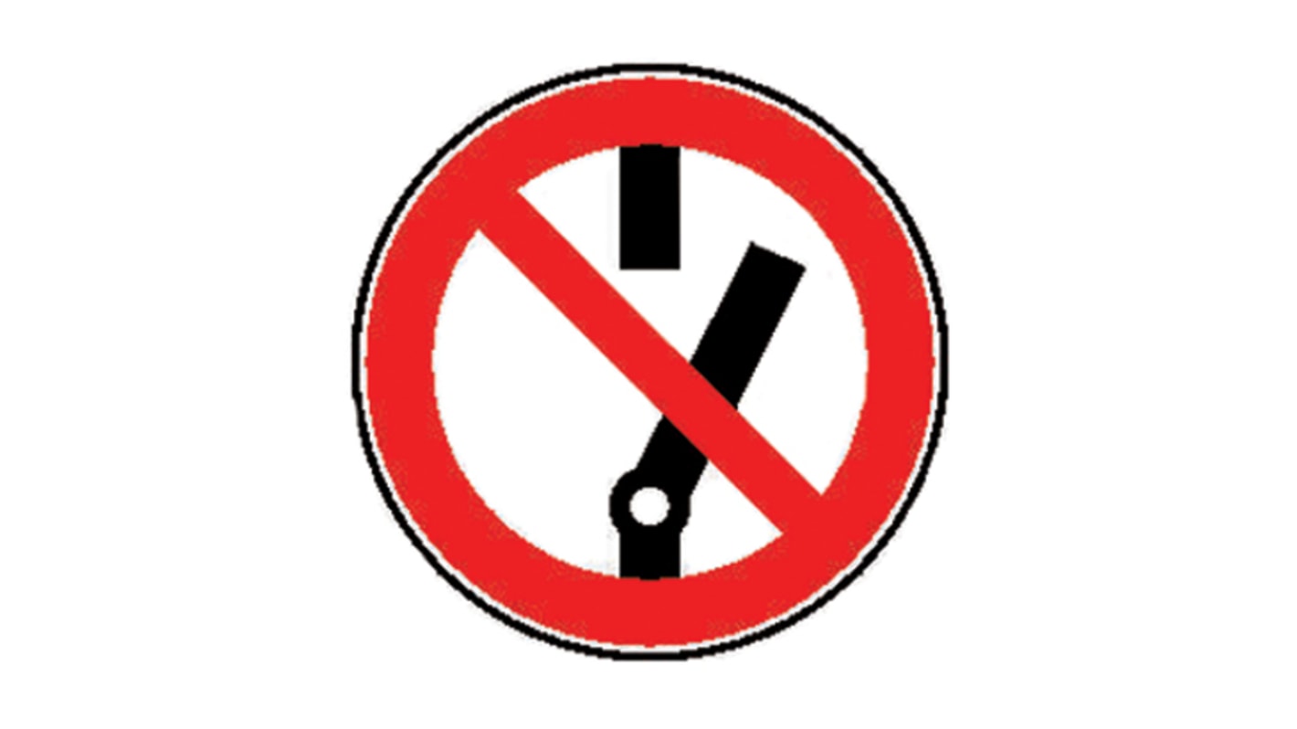 PVC Do Not Alter State of Switch Prohibition Sign, None