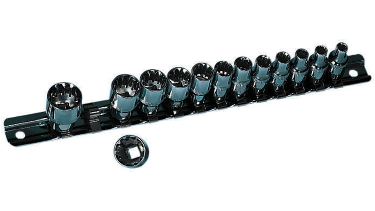 MTI 13-Piece Metric 1/4 in Standard Socket Set, 6 point