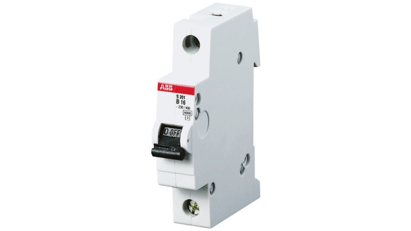 ABB System Pro M Compact S200 MCB, 2P, 20A Curve B, 440V AC, 125V DC, 20 kA Breaking Capacity