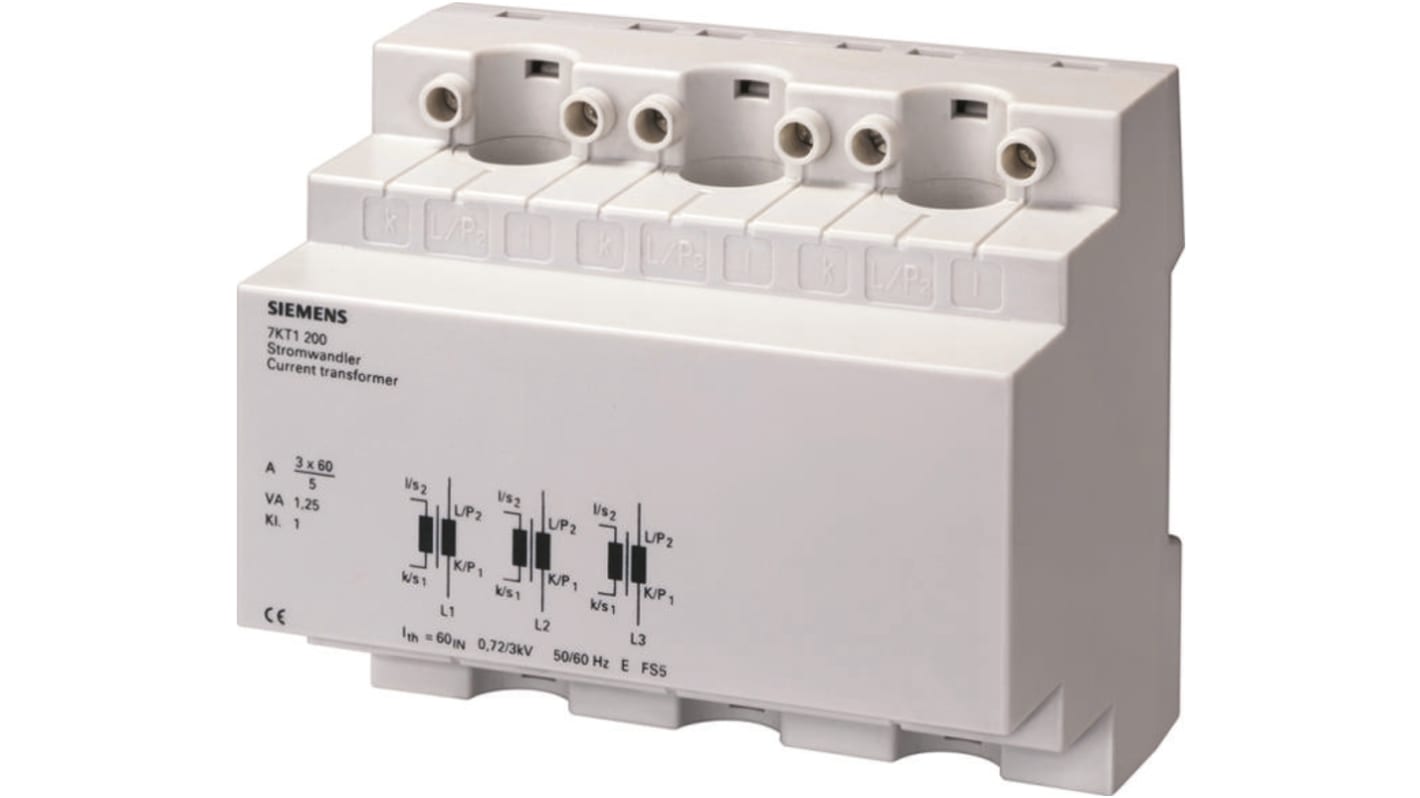 Przekładnik prądowy Siemens otwór 13mm Prosty przelotowy
