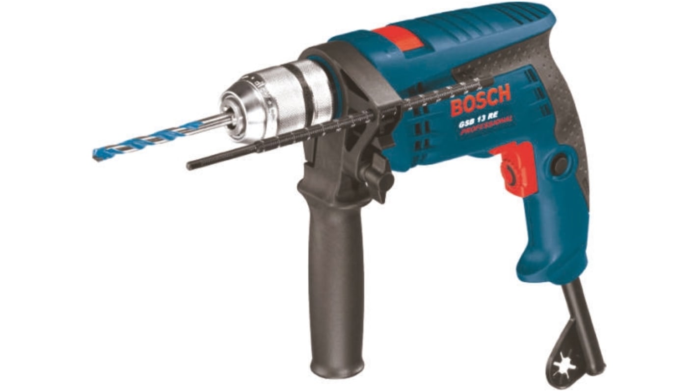 Bosch 600W有线冲击钻 电钻, 13mm夹头 不含电池, 有刷电机, GSB 13 RE