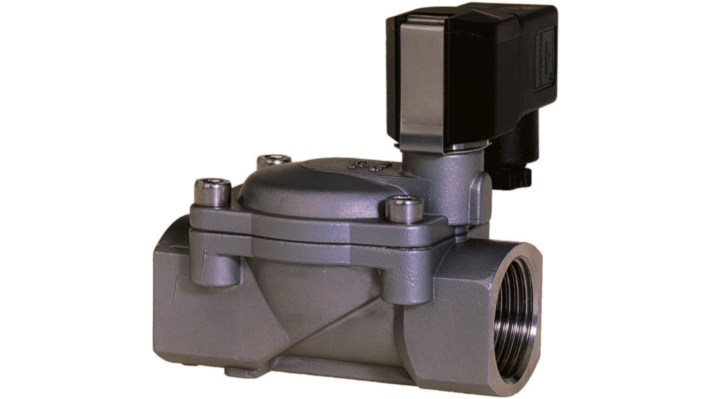 Buschjost 双通先导式电磁阀, 24 V 直流电源, 1/2 in G 内螺纹接口, 不锈钢主体, 用于轻微腐蚀性气体、轻微腐蚀性液体, 82730系列