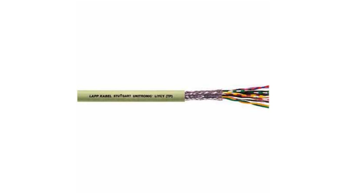 Lapp UNITRONIC Series Data Cable, 8 Pairs, 16 Cores, 0.5 mm², Screened, 20 AWG, 100m, Screened Shield, Li2YCY Cable