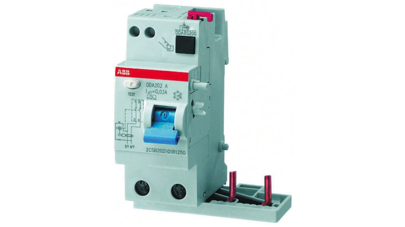 Interruptor diferencial ABB, 63A Tipo A, 3P+N Polos, 300mA System Pro M Compact