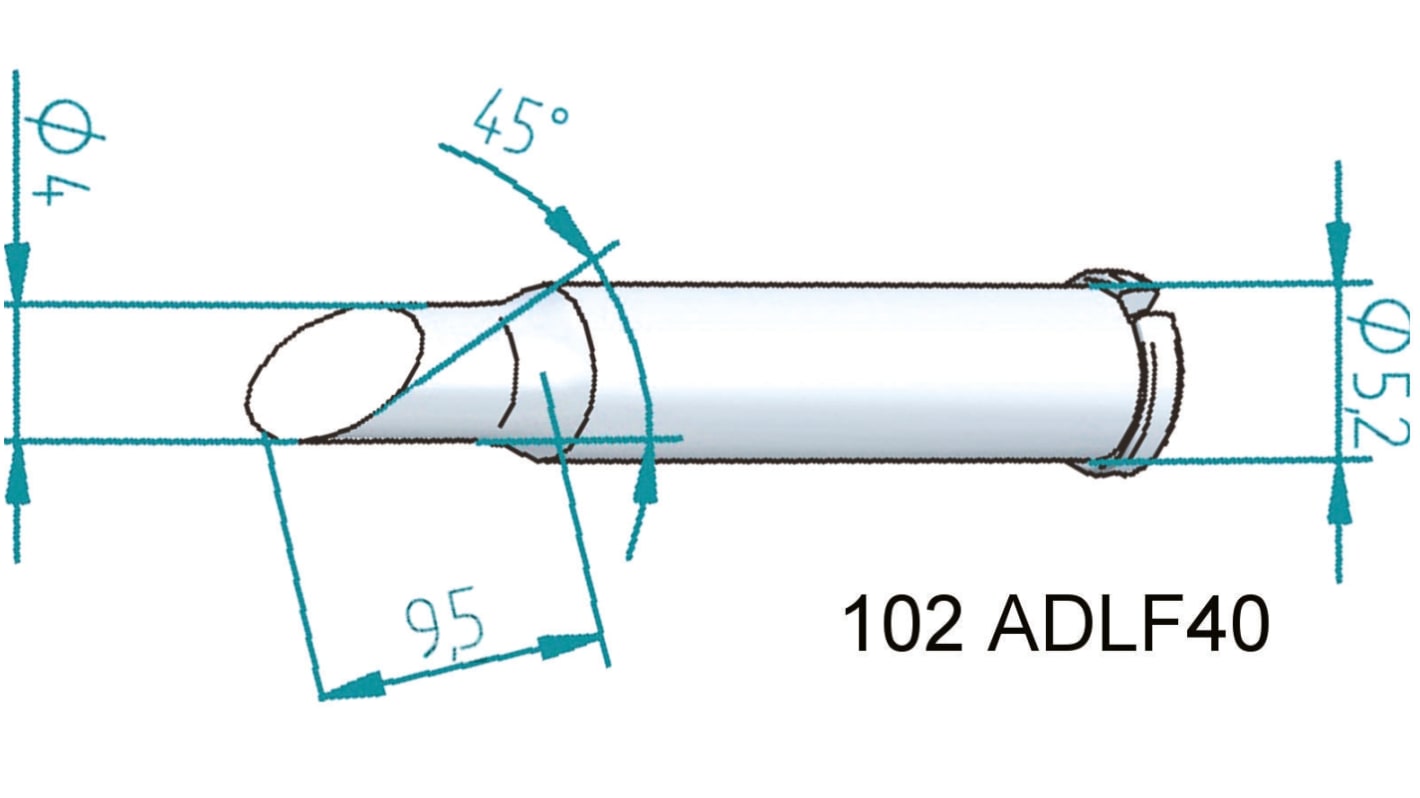 Ersa 4 mm Hoof Soldering Iron Tip for use with i-Tool