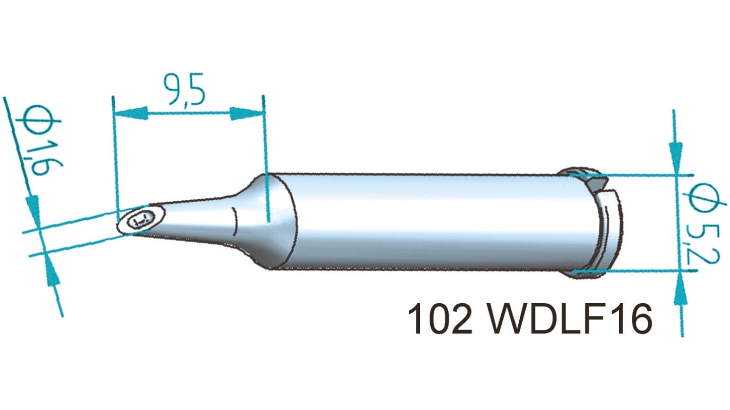 Ersa 1.6 mm Straight Hoof Soldering Iron Tip for use with i-Tool