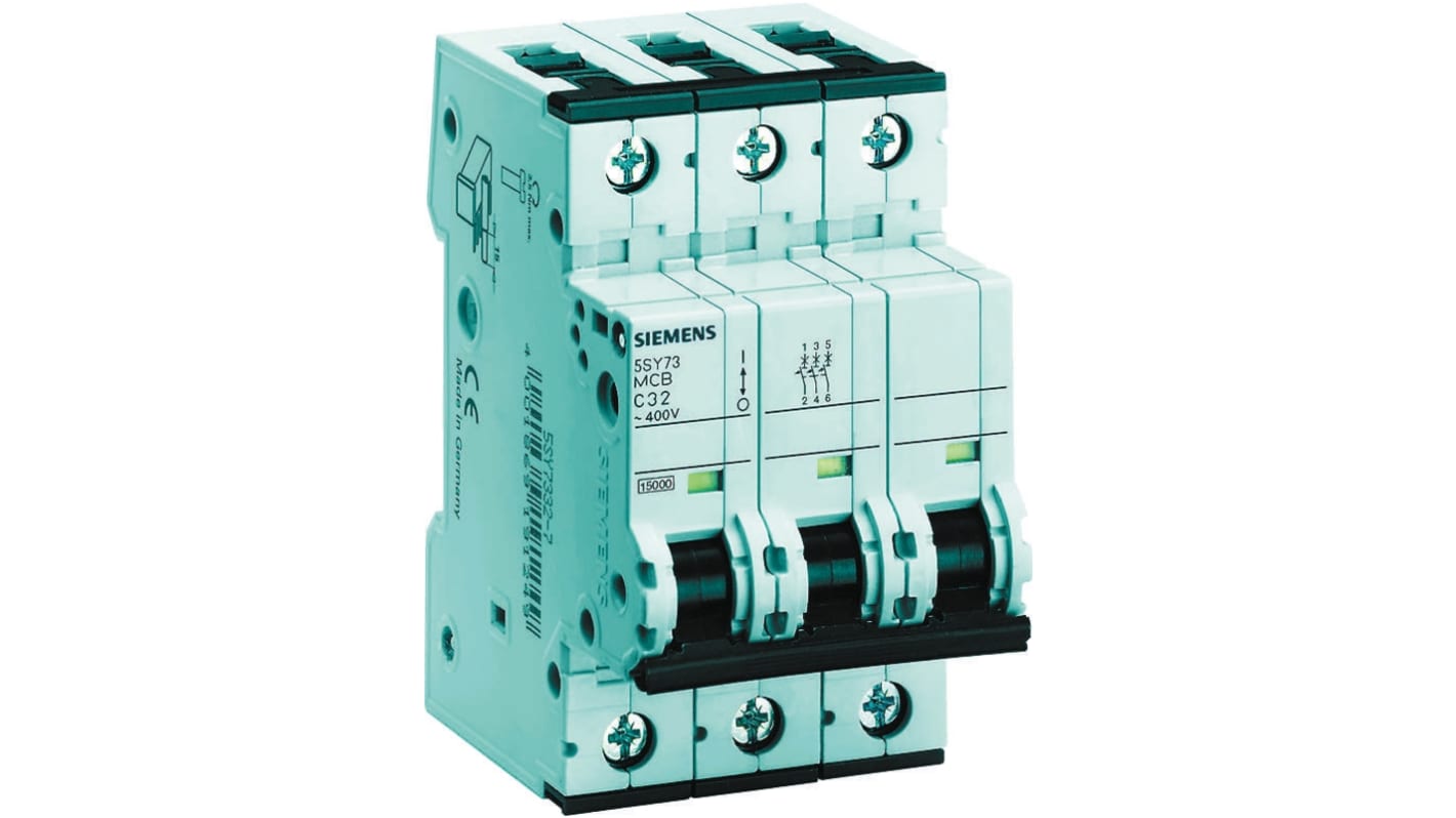 Interruttore magnetotermico Siemens, 3P 25A 15 kA, Tipo C