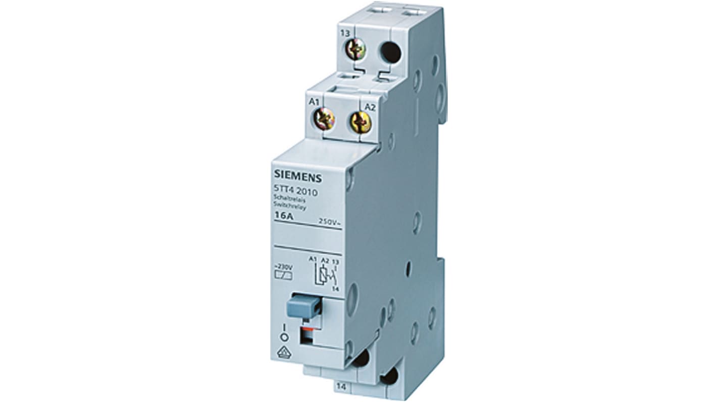 Siemens DIN Rail Power Relay, 230V ac Coil, 16A Switching Current, 4PST