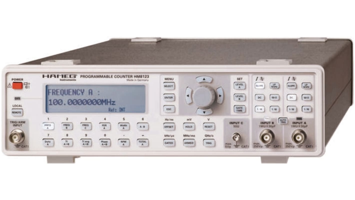 Rohde & Schwarz HM8123 Frequency Counter, 0 Hz Min, 3GHz Max, 10 Digit Resolution
