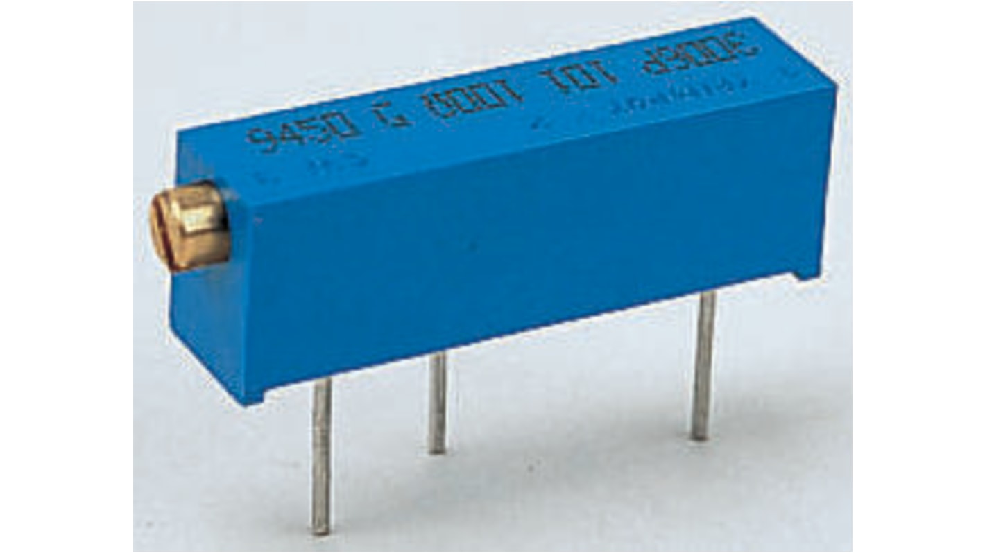 Bourns 半固定抵抗器（トリマポテンショメータ） 100Ω スルーホール 15回転型 3006P-1-101LF