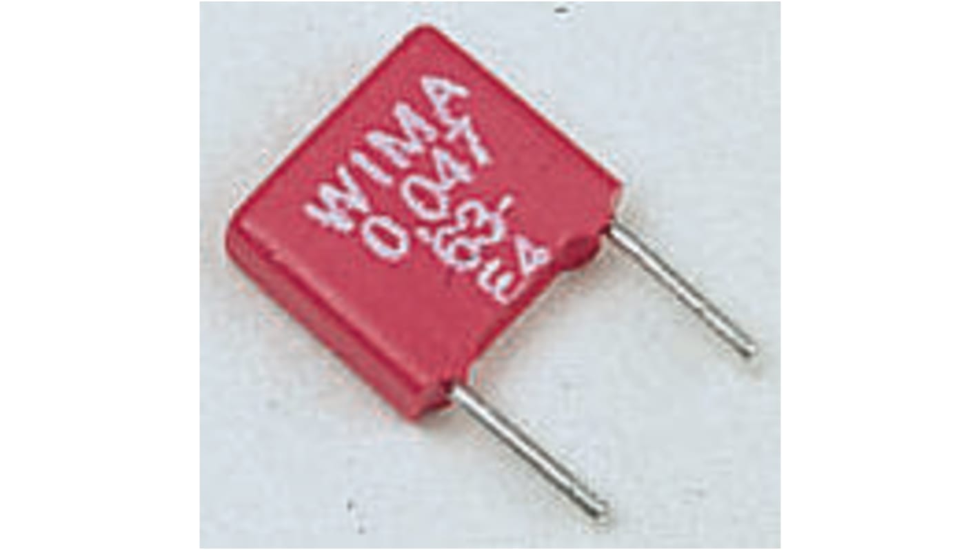 WIMA MKS2 Folienkondensator 150nF ±10% / 63 V ac, 100 V dc, THT Raster 5mm