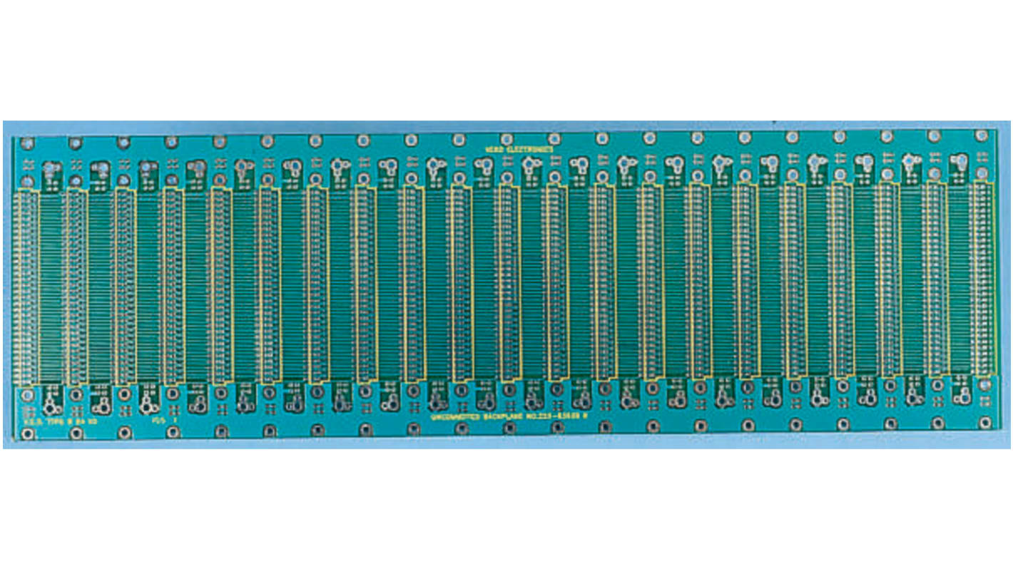 Hátlap 222-63631, 96 Way DIN 41612 Eurocard Epoxi, üveg, textília, laminált 2 25.3LE With 20.32mm Connector Pitch