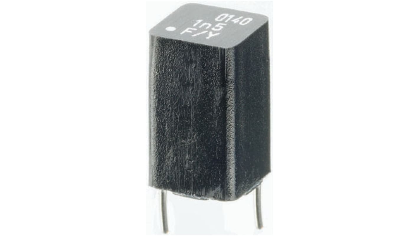 RS PRO Polystyrene Film Capacitor, 63V dc, ±1%, 1.5nF, Through Hole