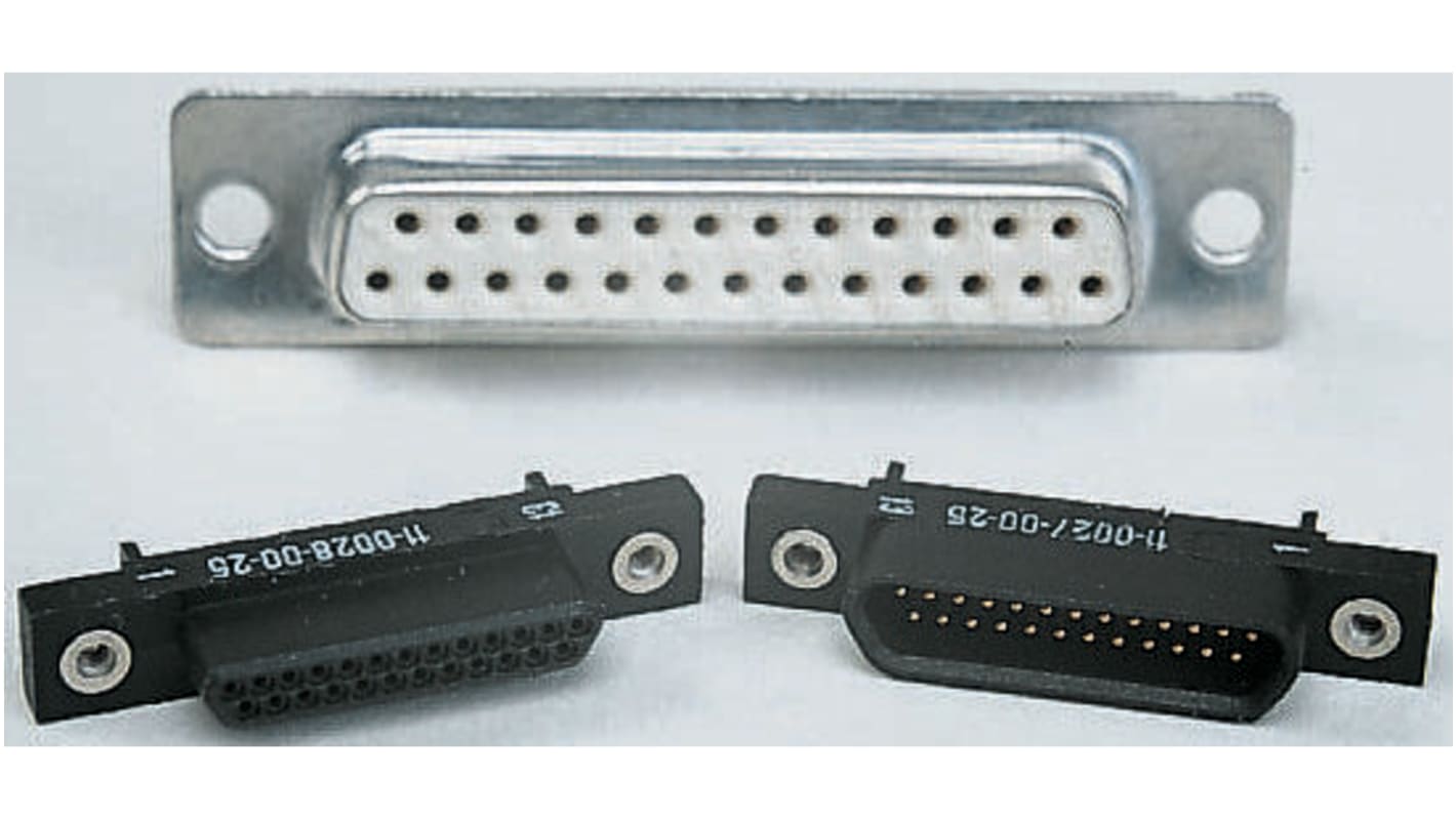 binder 910 37 Way Through Hole D-sub Connector Plug, 1.27mm Pitch