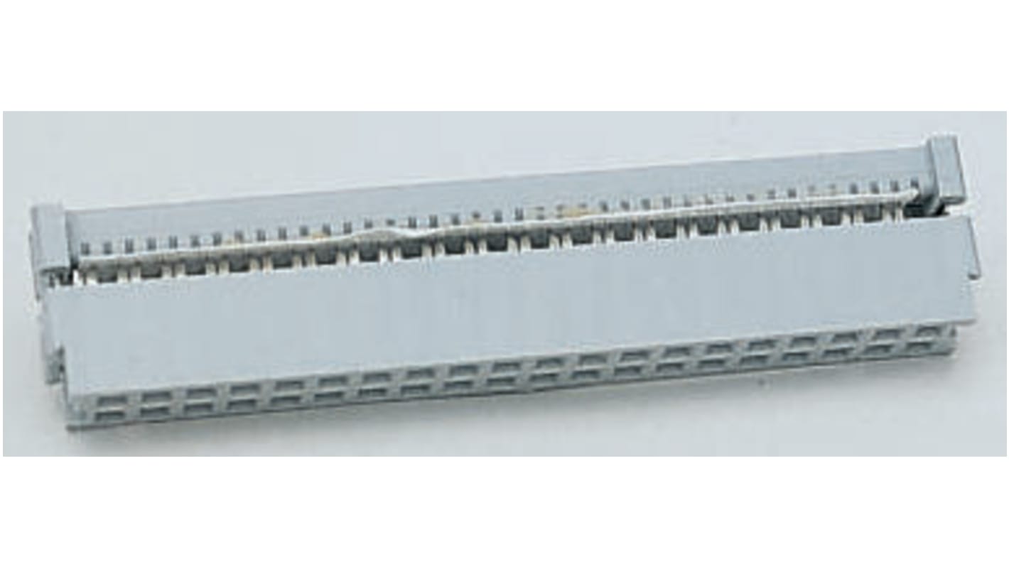 3M IDC连接器, 母座, 34p, 2.54mm间距, 2排, 电缆安装, IDC端接, 直角, 3000系列