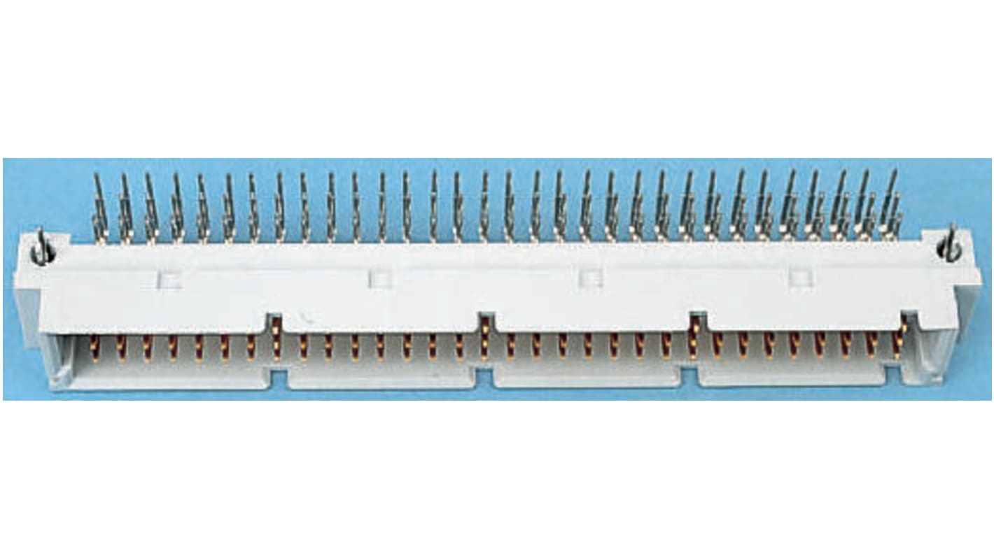 Amphenol Communications Solutions 96 Way 2.54mm Pitch, Type C Class C2, 3 Row, Right Angle DIN 41612 Connector, Plug