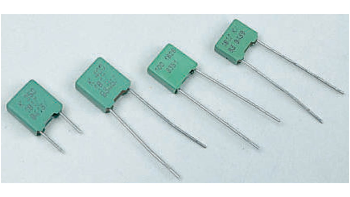 Vishay MKT 1817 Polyester Film Capacitor, 200 V ac, 400 V dc, ±10%, 2.2nF, Through Hole